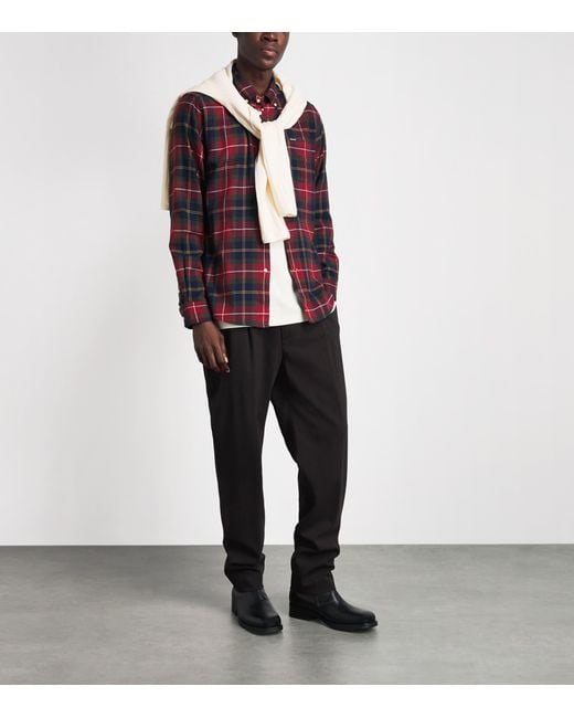 Barbour Red Cotton Tartan Fortrose Shirt for men
