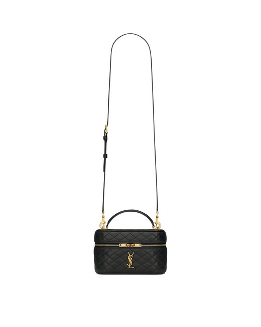 Saint Laurent Black Mini Gaby Top-Handle Bag