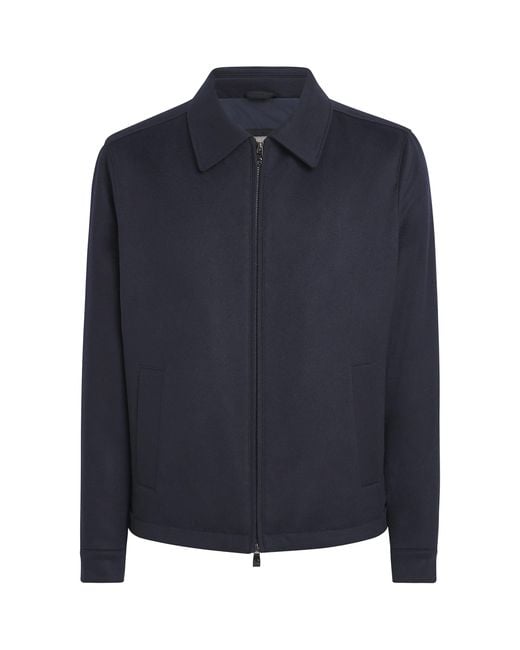 Corneliani Blue Cashmere Collar Jacket for men