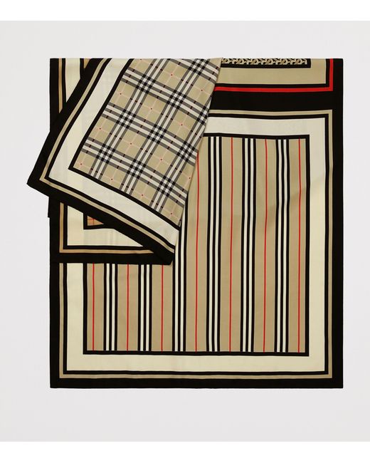 Burberry Metallic Silk Montage Scarf