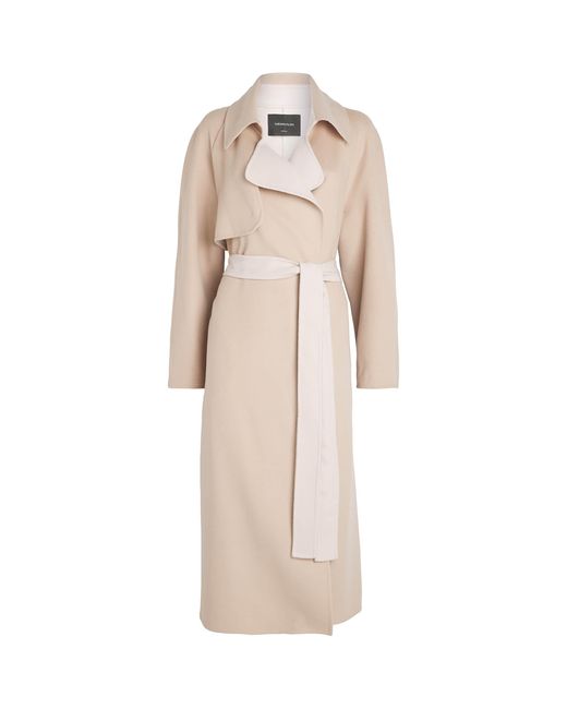 Fabiana Filippi Natural Virgin Wool Trench Coat