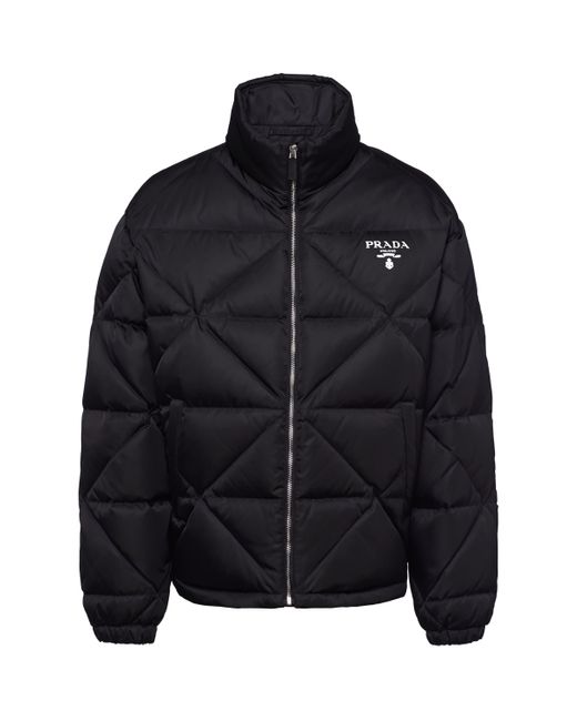 Prada Black Re-Nylon Puffer Coat for men