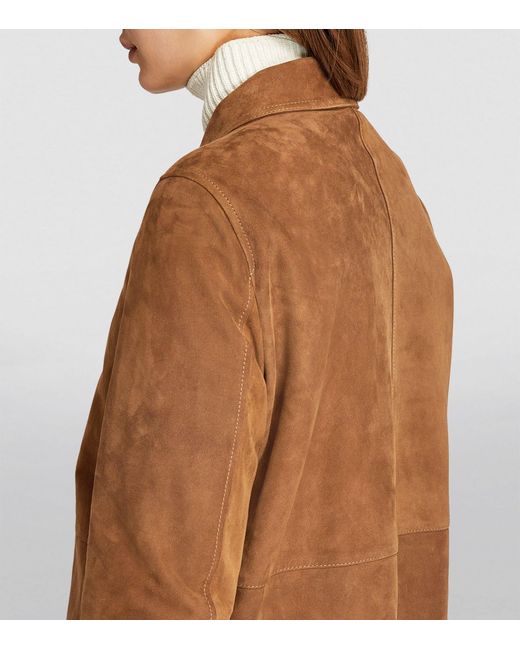 Totême  Brown Oversized Suede Shirt