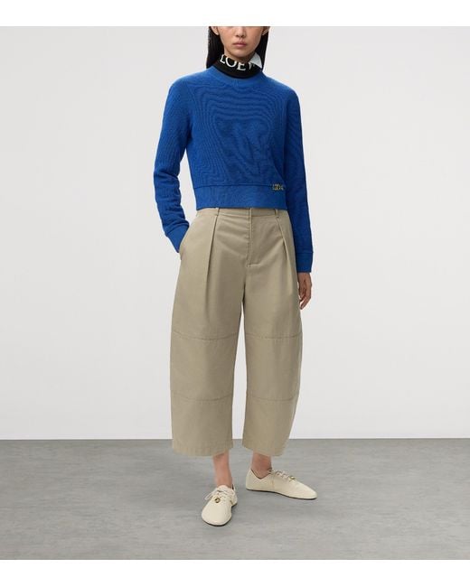 Loewe Natural Cotton Utility Cropped Trousers