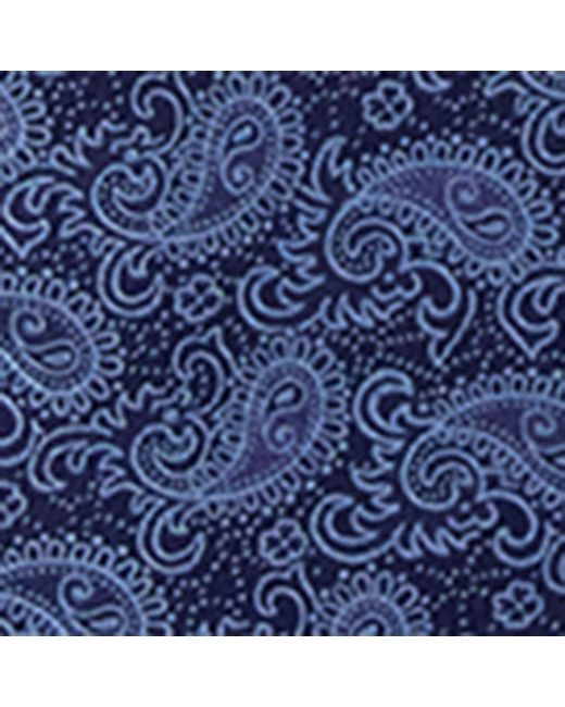 Eton of Sweden Blue Silk Paisley Print Tie for men