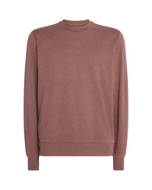 vuori Brown Ponto Performance Sweatshirt for men