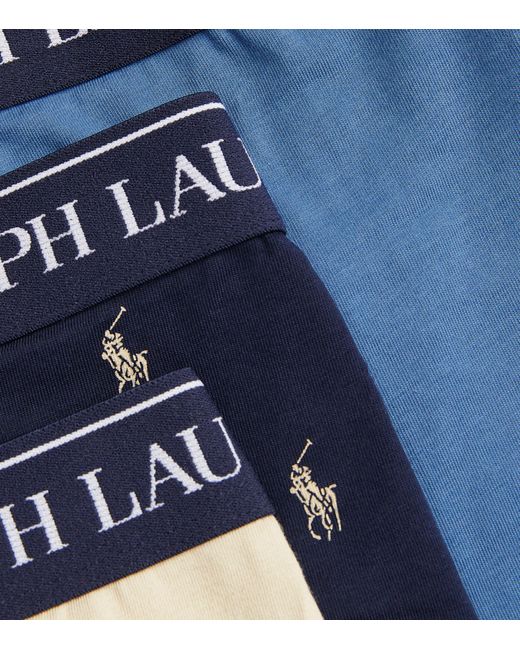 Polo Ralph Lauren Blue Stretch-cotton Classic Trunks (pack Of 3) for men