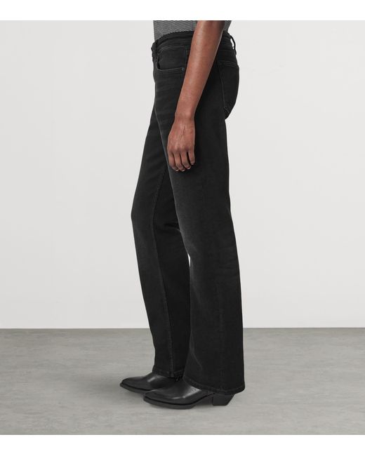 AllSaints Blue Haldan Slim Bootcut Mid-Rise Jeans