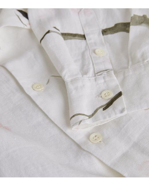 Eskandar White Linen A-line Shirt
