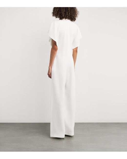 Stella McCartney White Satin Crystal Embellished Jumpsuit