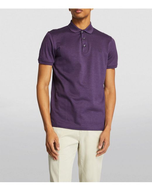 Ralph Lauren Purple Label Purple Cotton Polo Shirt for men