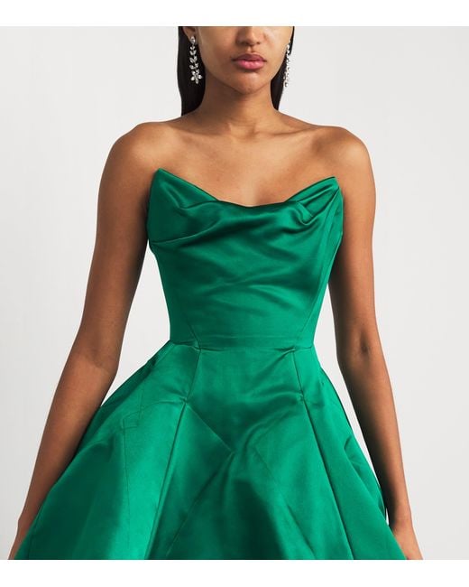 Vivienne Westwood Green Silk Victoria Gown