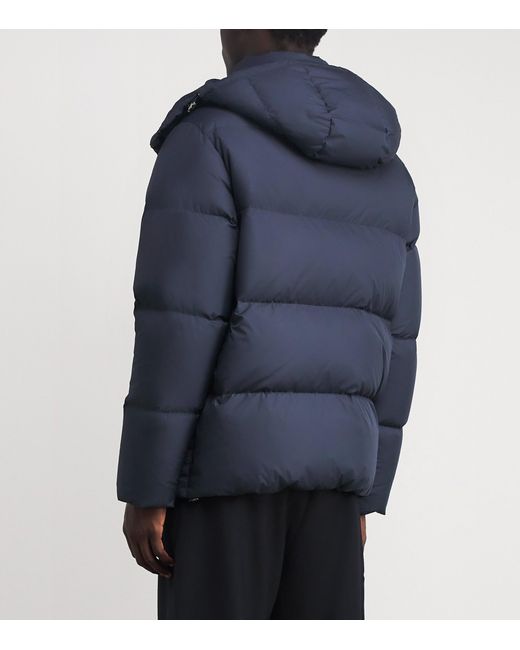 Giorgio Armani Blue Logo Puffer Jacket for men