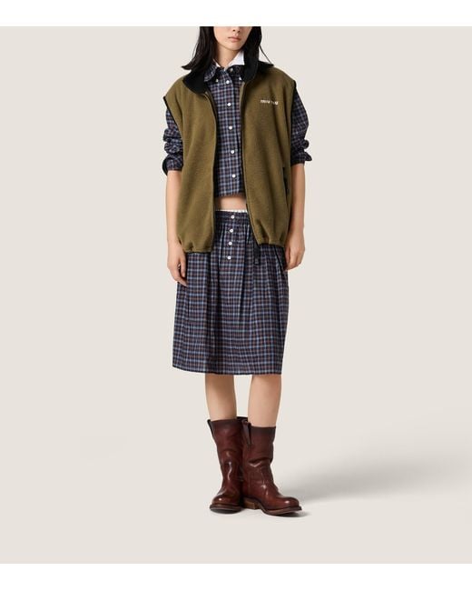 Miu Miu Green Fleece Jersey Gilet