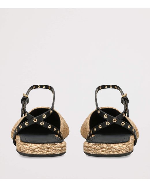 Alaïa Natural Raffia Mules