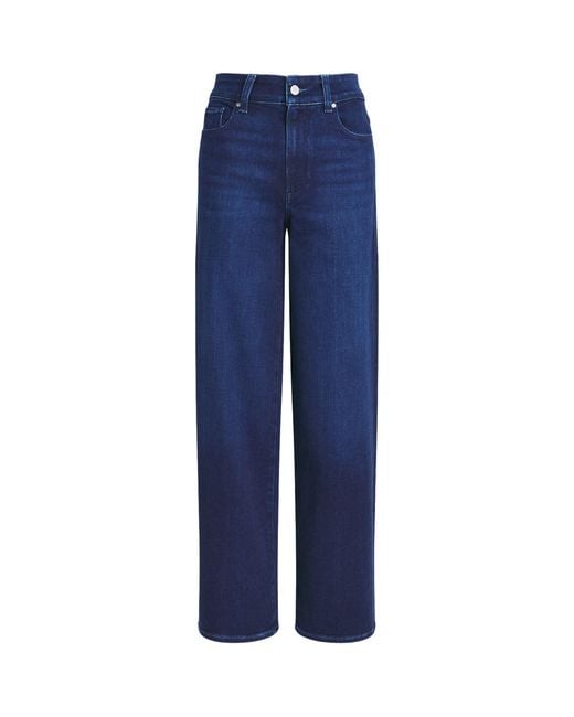 PAIGE Blue Sasha Wide-Leg Jeans