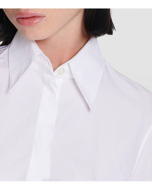 Balmain White Fitted Poplin Shirt