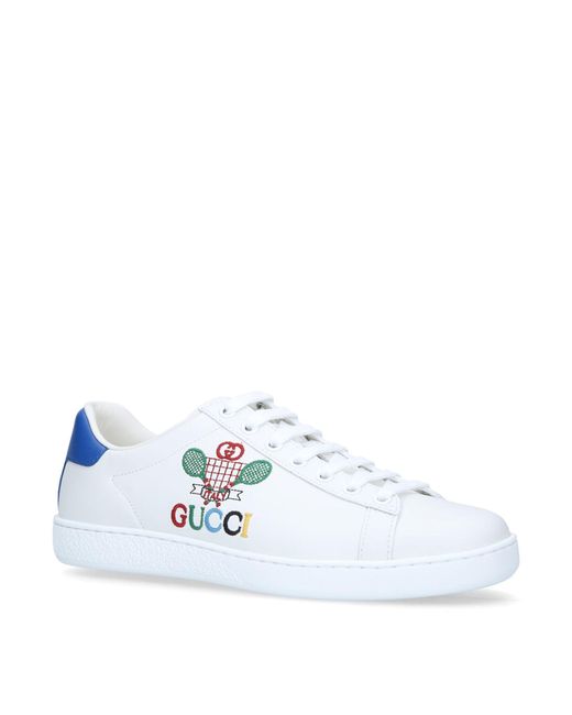 Gucci White Ace Sneaker With Tennis