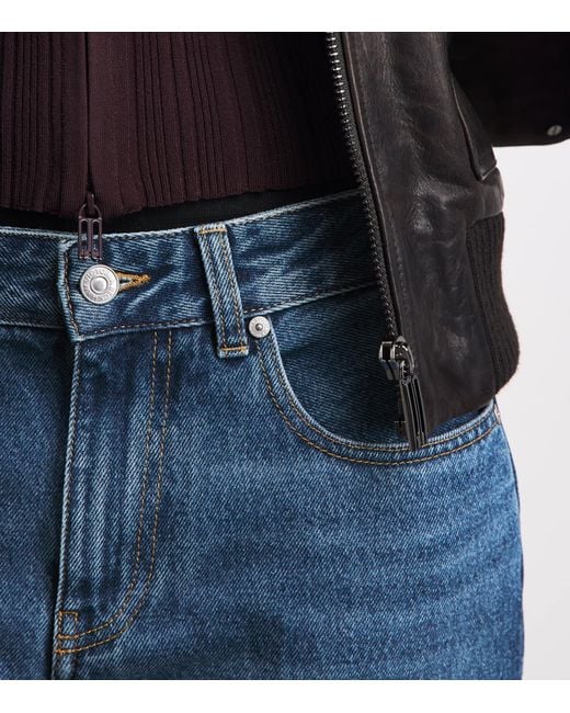 Victoria Beckham Blue Low-Rise Flared Jeans