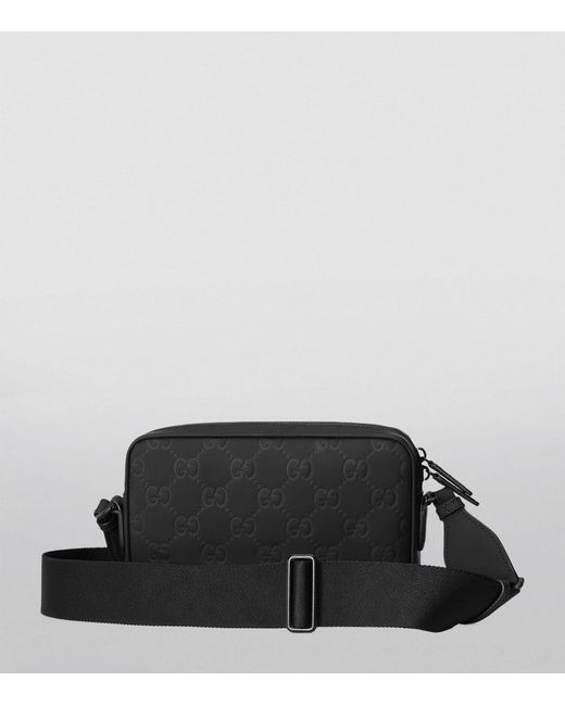 Gucci Black Leather Gg Cross-body Bag for men