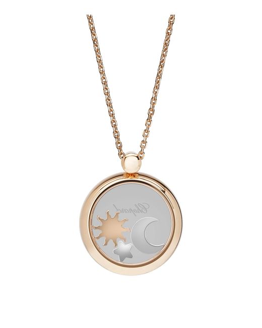 Chopard Metallic And Diamond Happy Diamonds Pendant