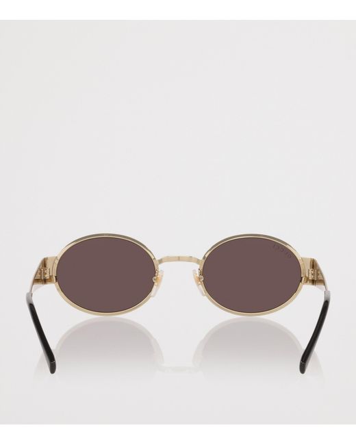 Gucci Brown Metal Round Sunglasses for men