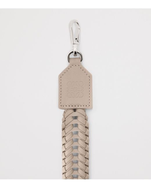 Loewe Metallic Leather Woven Bag Strap