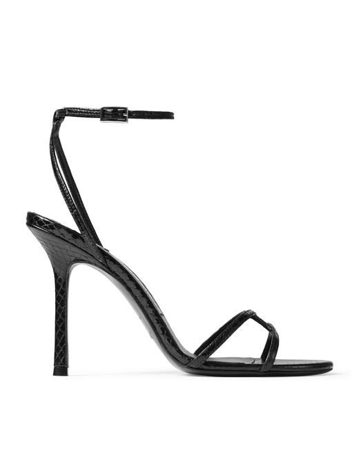 Jimmy Choo Black 1998 Leo 100 Leather Heeled Sandals