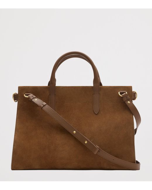 Burberry Brown Medium Suede Cotswolds Tote Bag