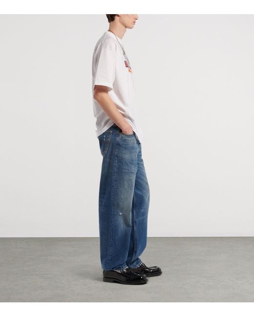 Balenciaga White Bumper Sticker T-Shirt for men