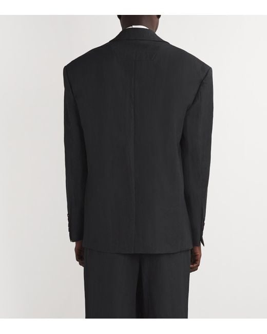 Juun.J Black Washed Wool Oversized Blazer for men