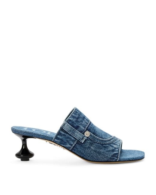 Loewe Blue Denim Toy Panta Mules 45