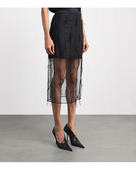 Rag & Bone Black Embellished Geena Mini Skirt