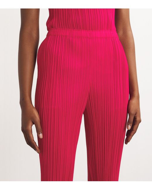 Pleats Please Issey Miyake Red New Colorful Basics Trousers