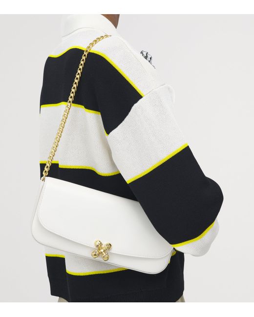 Alexander McQueen Natural Leather Skull Flower Shoulder Bag