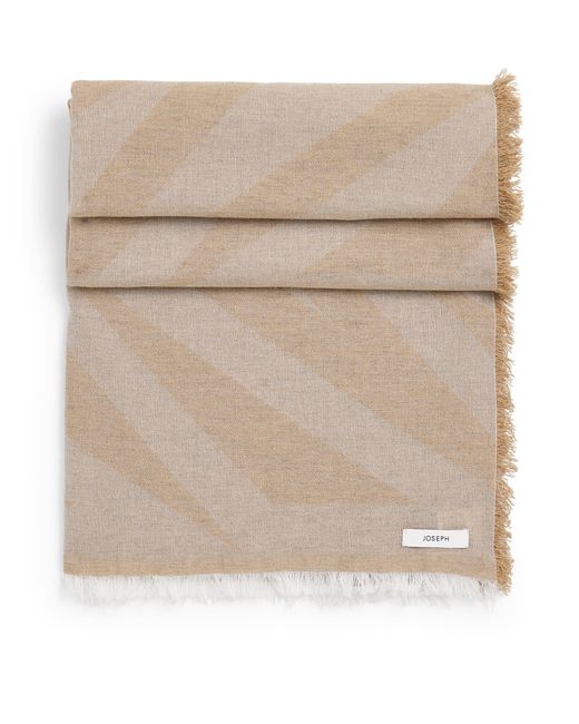 Joseph Natural Wool-Blend Printed Azalea Scarf
