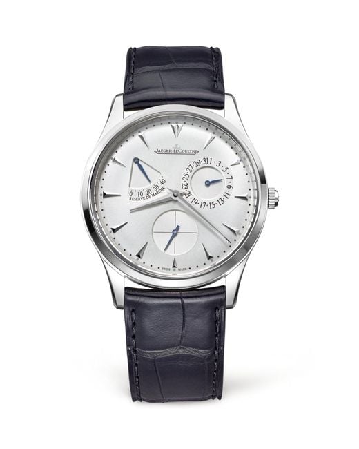 Jaeger-lecoultre Gray Stainless Steel Master Ultra Thin Réserve De Marche Watch 39mm for men