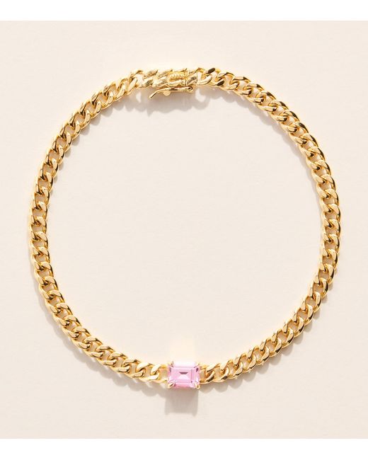 Anita Ko Metallic And Sapphire Chain Bracelet