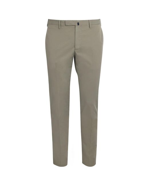 Slowear Gray Cotton Royal Batavia Slim Chinos for men