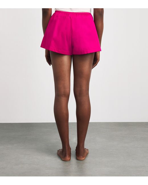 Leset Pink Cotton Yoko Shorts