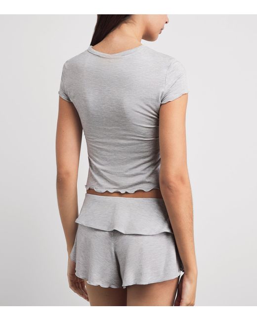 Skims Gray Sleep Short Pyjama Set