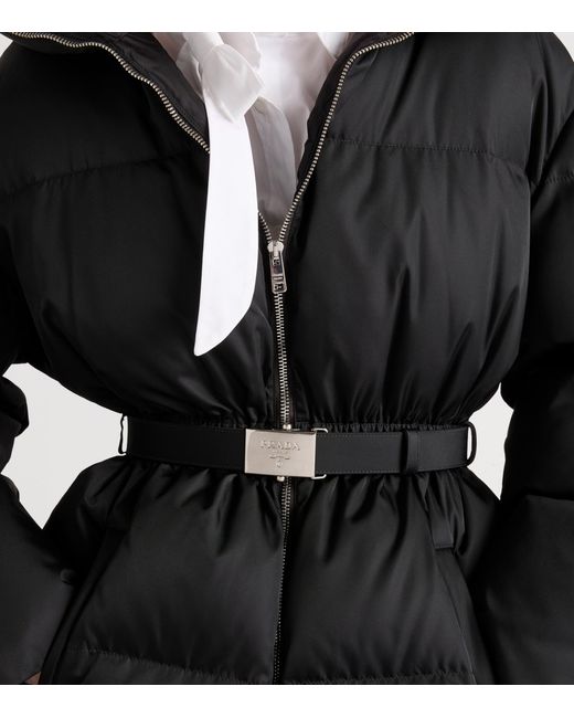 Prada Black Down Re-Nylon Hooded Jacket