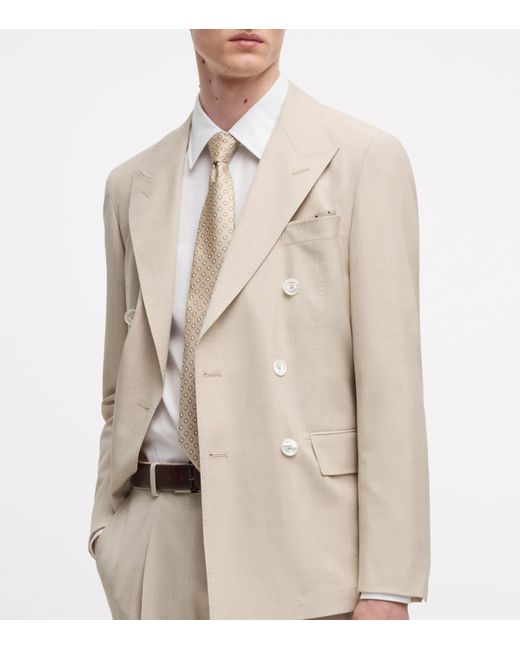 Boss Natural Virgin Wool-Silk 2-Piece Suit for men