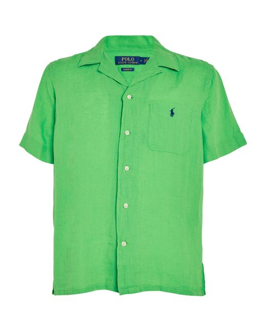 Polo Ralph Lauren Green Linen Clady Polo Shirt for men