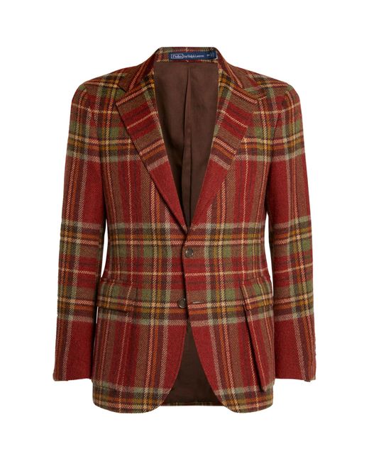 Polo Ralph Lauren Red Tweed Tartan Rl67 Blazer for men