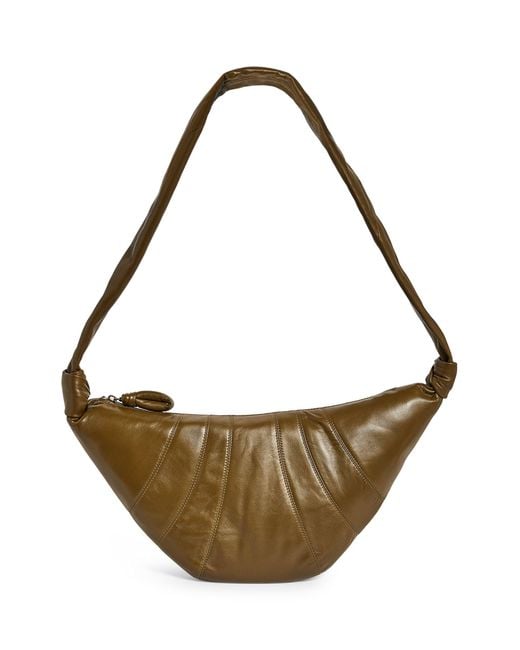 Lemaire Medium Leather Croissant Shoulder Bag in Green Lyst Canada