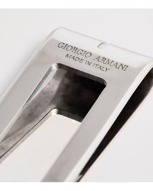Giorgio Armani Gray Sterling Tie Clip for men