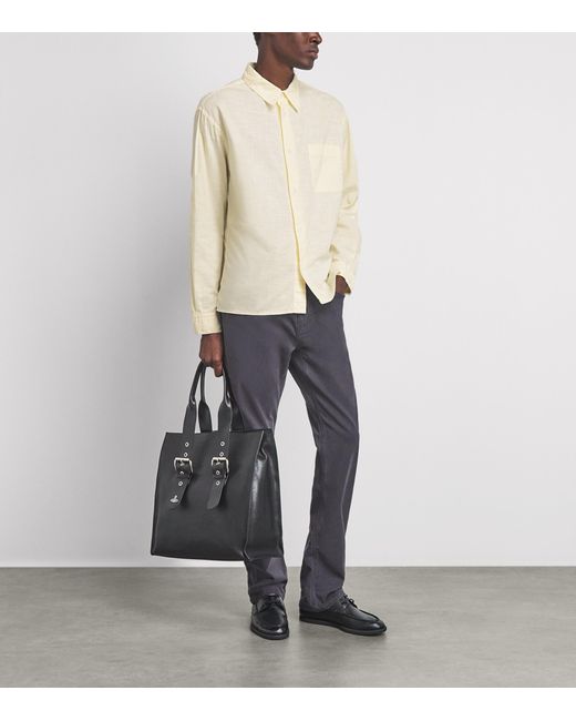 FRAME White Textured Cotton Shirt for men