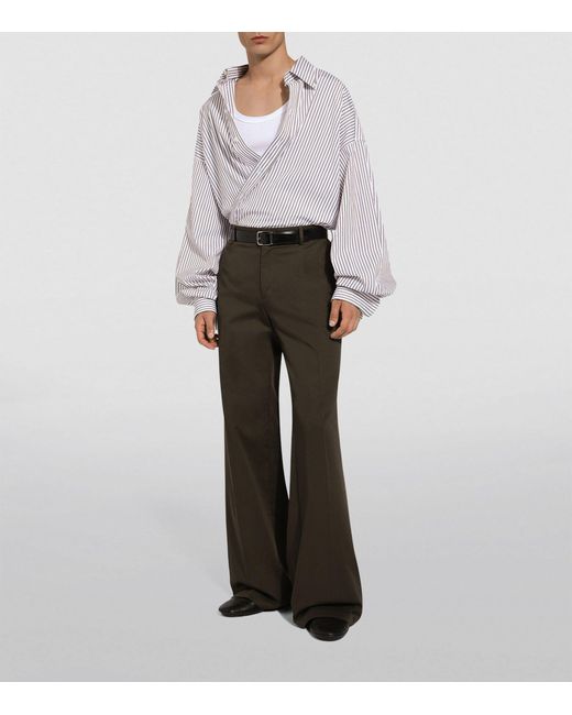 Dolce & Gabbana Brown Flared Trousers for men