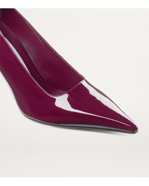 Jimmy Choo Purple Ixia 80 Leather Pumps